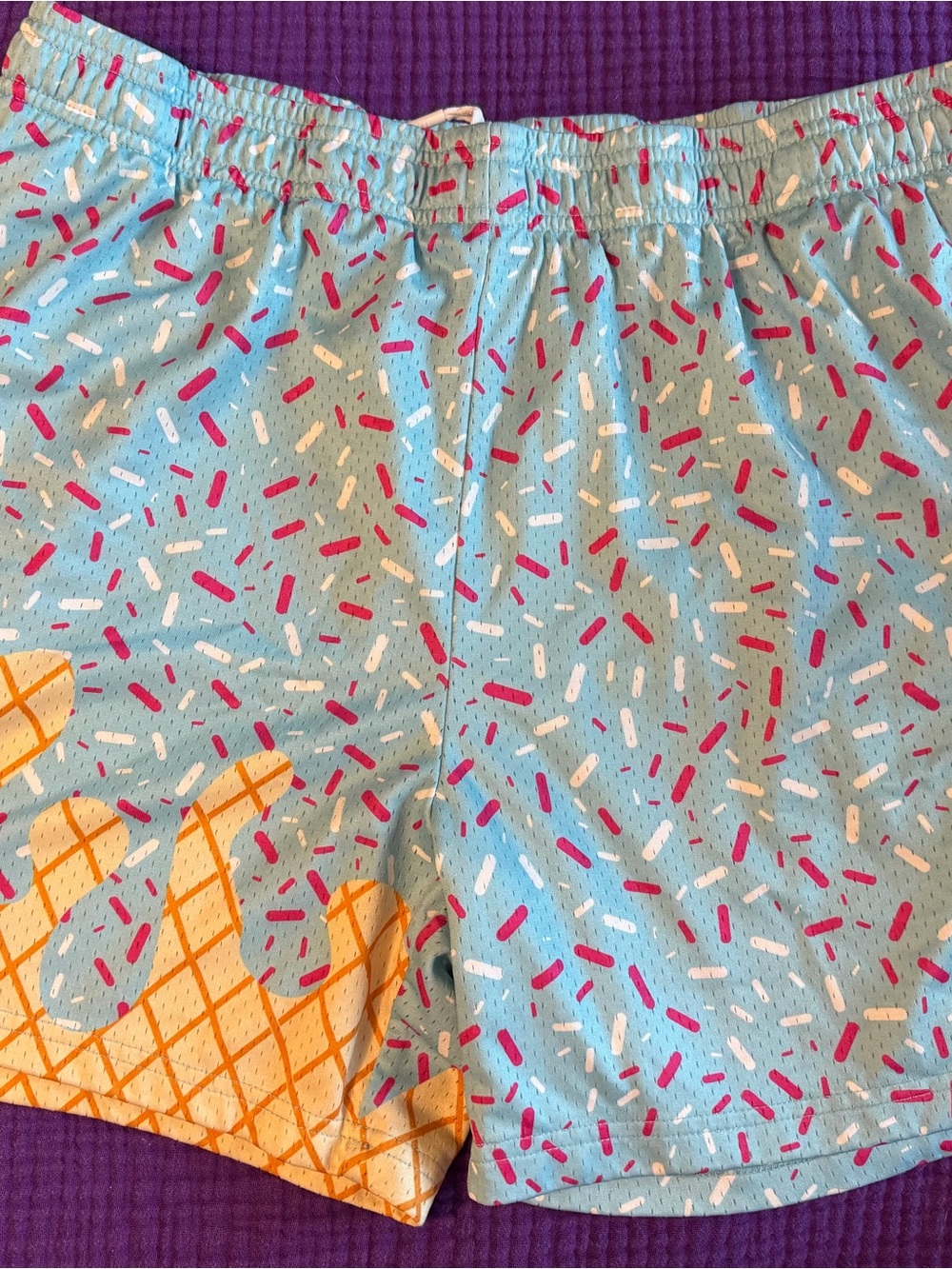 Mens Light Blue Sprinkle Print Shorts- lifestyle 101 icecream
